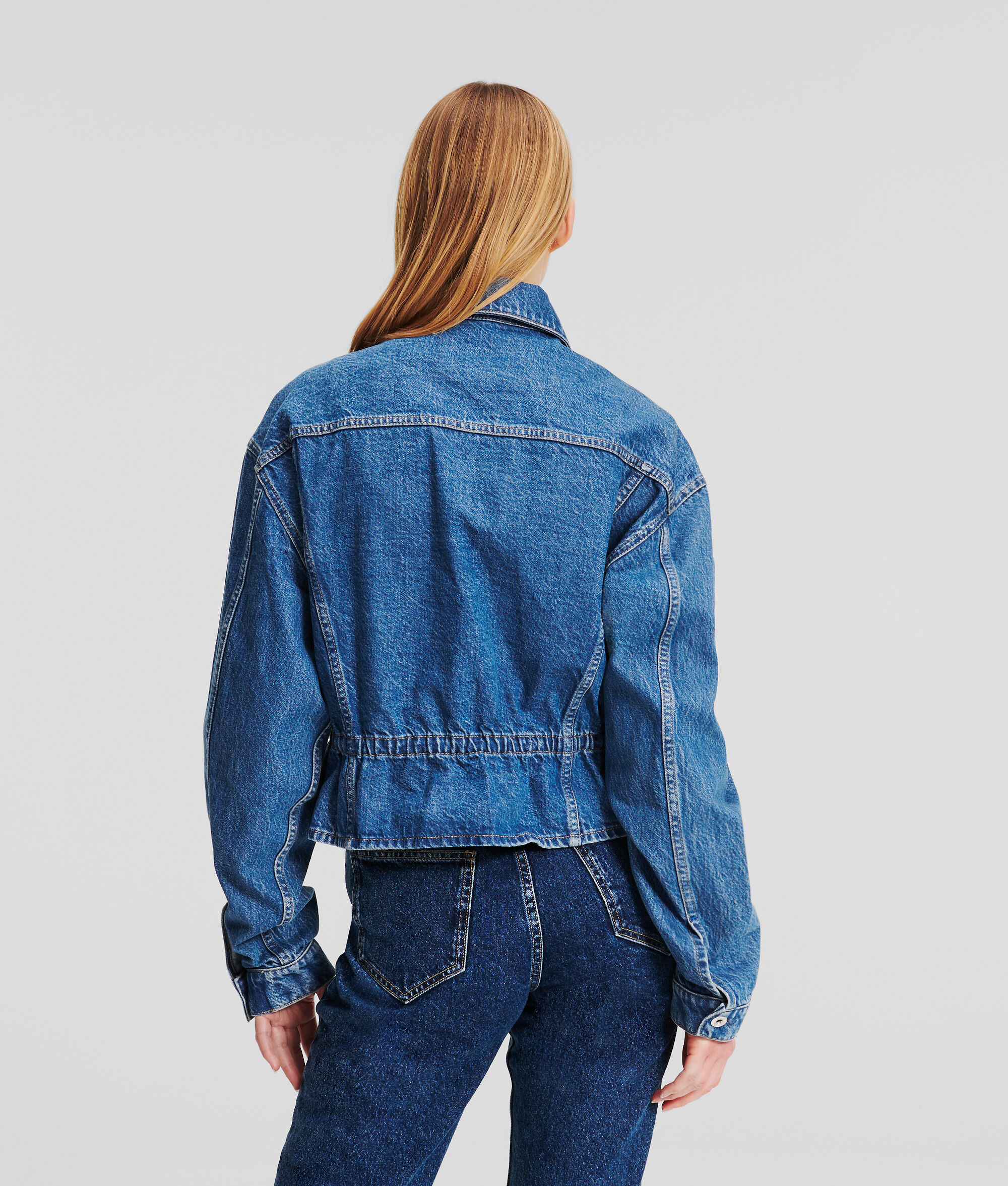 (image for) Charming KLJ Tie Waist Denim Jacket